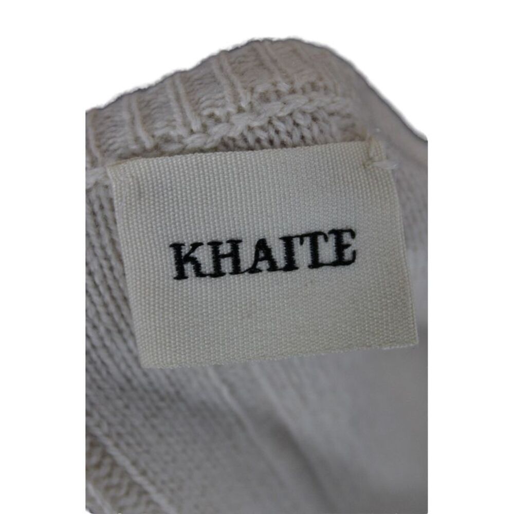Khaite Womens Ivory Striped 100%Cashmere Pullover Crewneck Short Sleeve Size XS - Picture 6 of 6